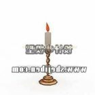Candle Lamp With Bronze Stand