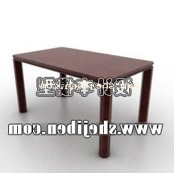 Simpel Bord Skrivebord Træmøbler 3d model