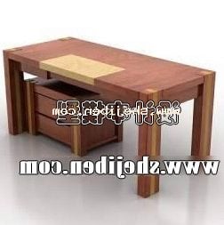 3д модель прямоугольного стола со шкафом под шкафом