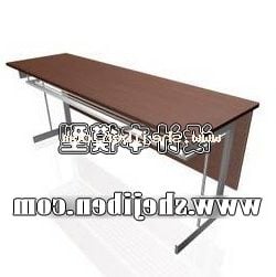 Tavolo da lavoro in legno con piano in stile cantilever Modello 3d