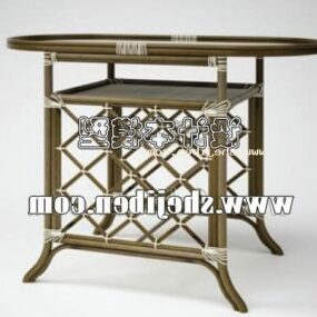 3д модель латунной мебели журнального столика