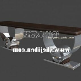 Modern Coffee Table Metal Leg 3d model
