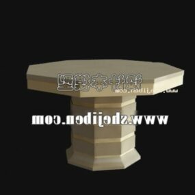 Octagon Coffee Table Furniture 3d model