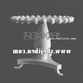 Coffee Table Marble Carving Material 3d model