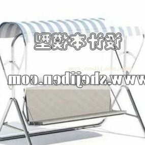 户外秋千椅金属材料3d模型