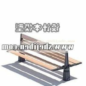 Double Bench For Restaurant 3d model