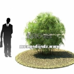 Small Leaves Bamboo Hedge 3d model