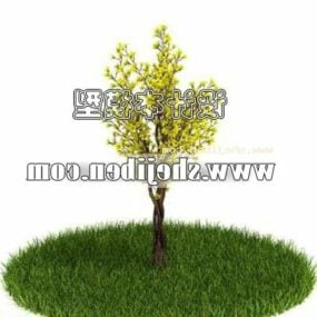 Outdoor Yellow Leaves Plant 3d model