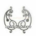 Floral Iron Wrought Material