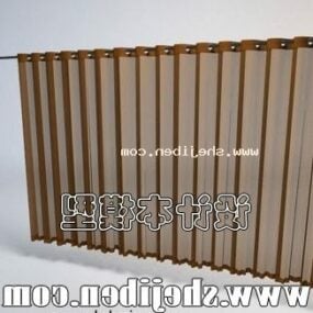 Slim Curtain Brown Color 3d model