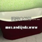 Porcelain Bathtub With Wooden Cover
