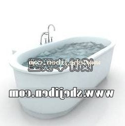3D-Modell der Badewanne mit glatter Kante