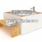 Square Bathtub With Chair