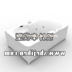 White Bathtub Jacuzzi 3d model