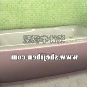 Bañera rosa modelo 3d