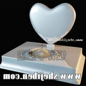 Candle Lamp Heart Shaped 3d model