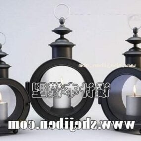 Candle Holder Round Vase 3d model