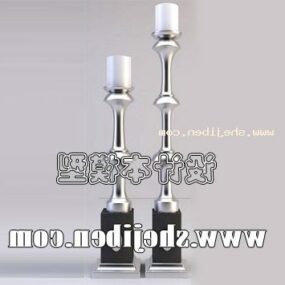 Silver Candle Holder 3d model