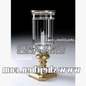 Lampada portacandele in vetro modello 3d