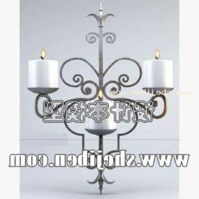 Classic Iron Candle Holder 3d model