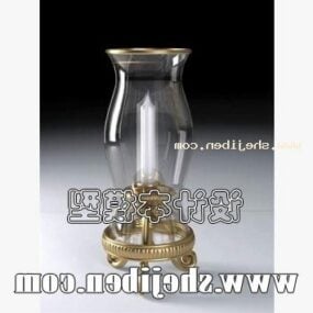 European Candle Holder Glass Case 3d model