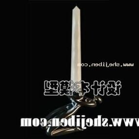 Довга свічка Класичний свічник 3d модель