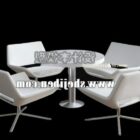 Table and chair combination 3d model .