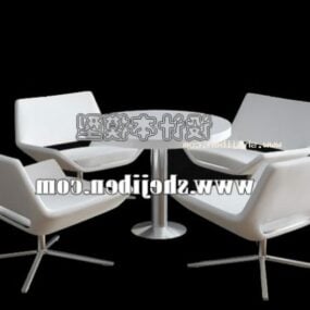 Moderne ronde salontafel stoelen 3D-model