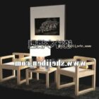 Mesa de centro y silla de diseño simple