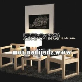 Couchtisch und Stuhl, einfaches Design, 3D-Modell