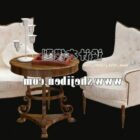 Antique Coffee Table And Chair Set V1