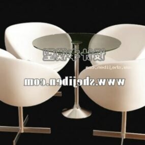 סט שולחן וכיסא מודרניזם V1 דגם תלת מימד