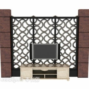Tv Cabinet Wall Decoration 3d model