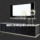 Meubles de salon de meuble de télévision en Mdf noir