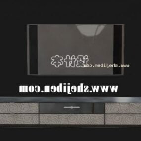 Tv LCD med stereohøyttaler 3d-modell
