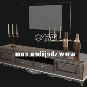 Avrupa Tarzı Tv Masası Oturma Odası 3d modeli