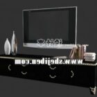 Tv Cabinet With Vase And Tableware