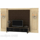 TV cabinet combination 3d model .