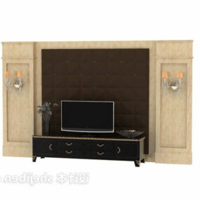 Kabinet Tv Modern Elegan Set model 3d