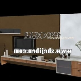 Cabinet With Steel Handle 3d model