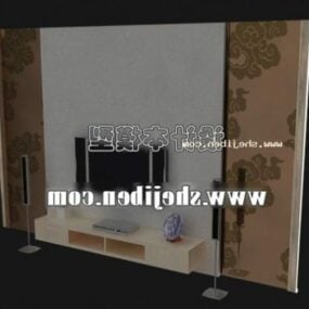 Gabinete de TV com sistema de som modelo 3d