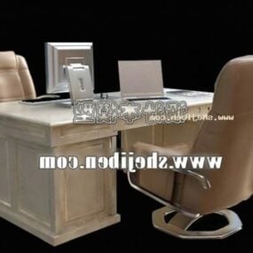 European Desk Office Furniture V1 3d model