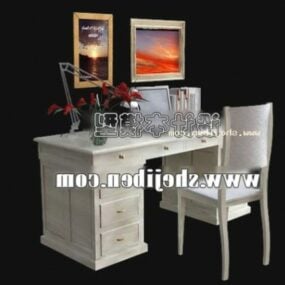Home Work Desk Furniture V1 3d model