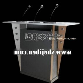 Model 3D mebli biurowych na podium