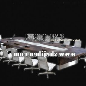 שולחן ישיבות מודרני ריהוט משרדי דגם תלת מימד