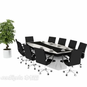 ריהוט שולחן פגישות משרדי מודרני דגם תלת מימד