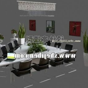 Conference Table Set Office Furniture 3d model