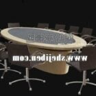 Office Meeting Table Oval Shaped
