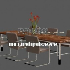Conference Table Wood Furniture 3d model