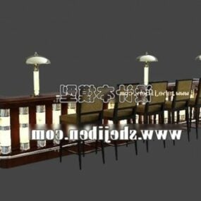 Mueble de bar para vinos modelo 3d
